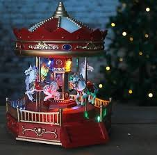 Christmas Decoration Ornaments Carousel Octave Box Music Box Birthday Gifts For Kids New Year Decorations Home Decor