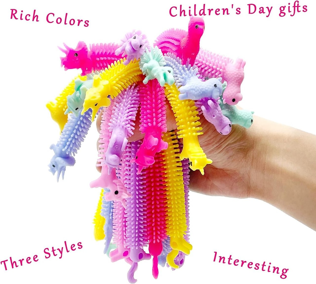 40 Pcs Stretchy Strings Fidget Toys,Colorful Sensory Toys for Boys,Girls,Adults Stress Relief,Anti Anxiety Autism Toys for Kids,Great for Children's Day,Party Fav