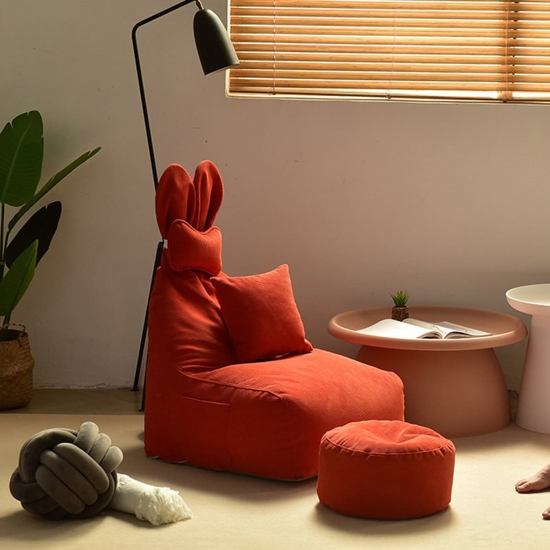 Xiti Corduroy Rabbit Ears Lazy Sofa Net Red Furniture Single Detachable and Washable Cute Girly Beanbag Tatami Sofa