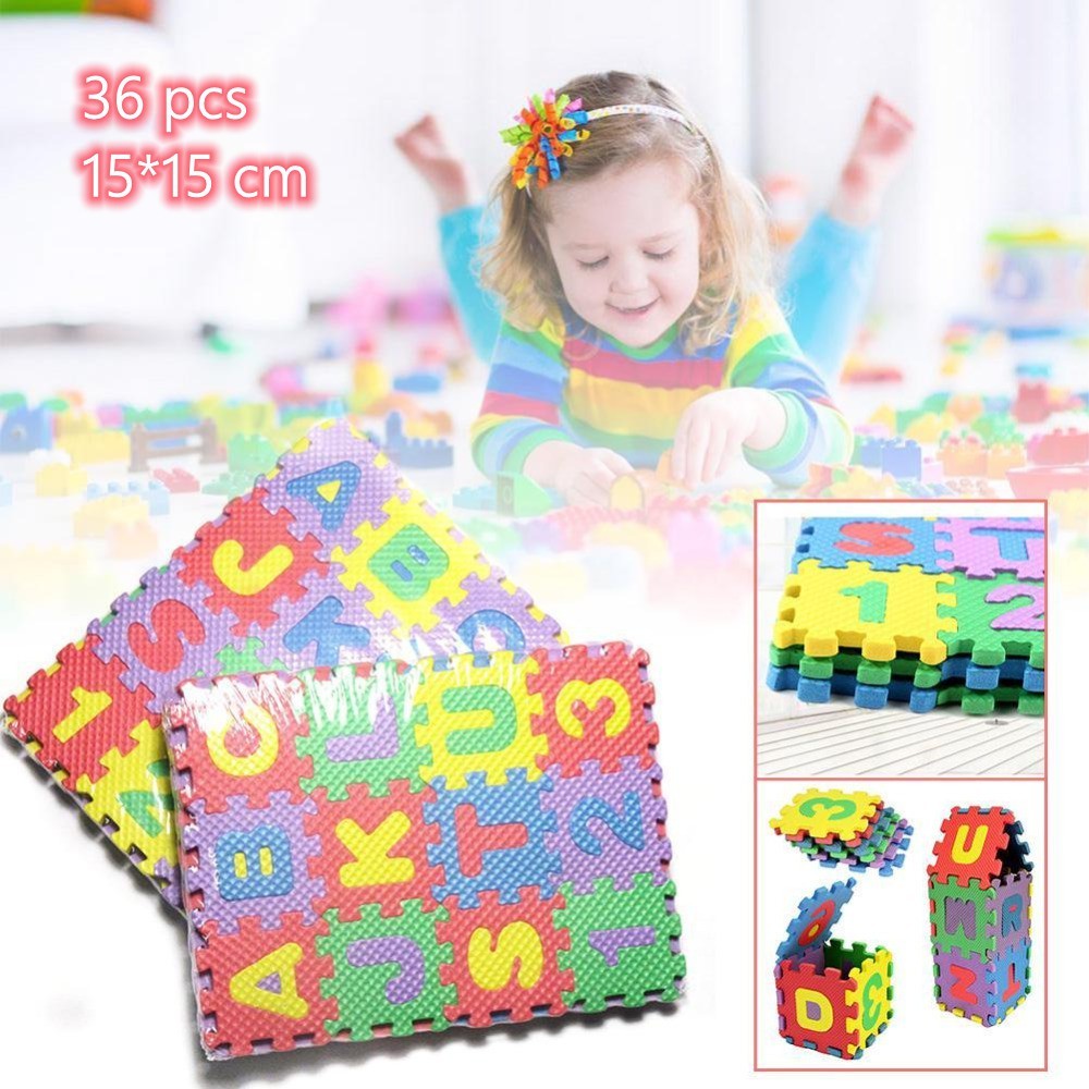 36Pcs EVA Foam Puzzle mat Number Alphabet baby play mat crawling rubber mat Educational Toy Gift