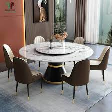 Cream Color Telescopic Round Dining Table Light Luxury Minimalist Home Furniture Dining Room Furniture