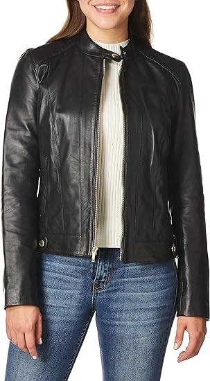 Cole Haan Racer Leather Jacket Women Love to Have in Their Closet