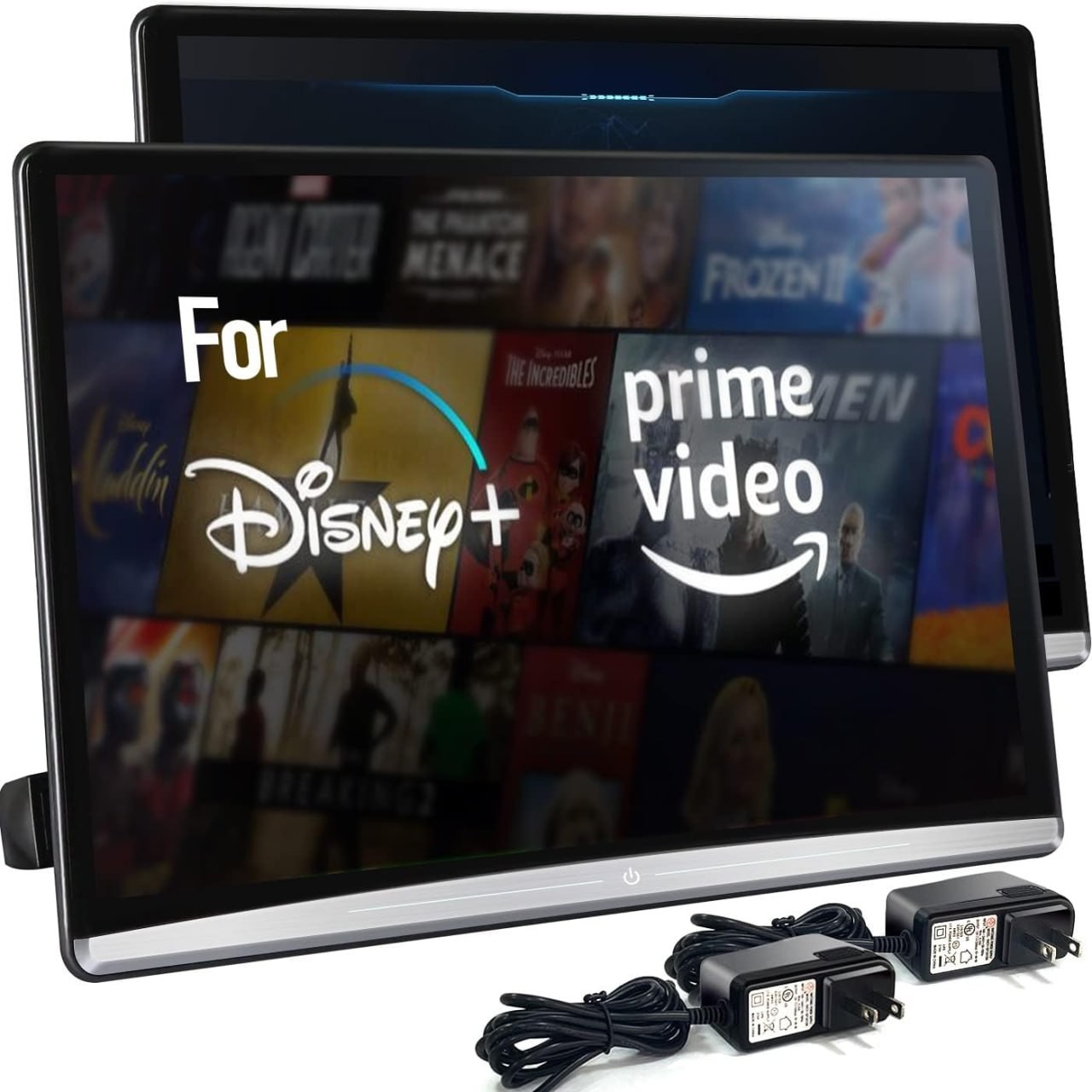 Inch 4K Upgrade 8Core Android 10.0 Multifunction Car TV Headrest Monitor Tablet Touch Screen Support 1080P Headset WiFiBluetoothUSBSDHDMI in+OutFMMirror Link Player (4G ram 64G ROM (