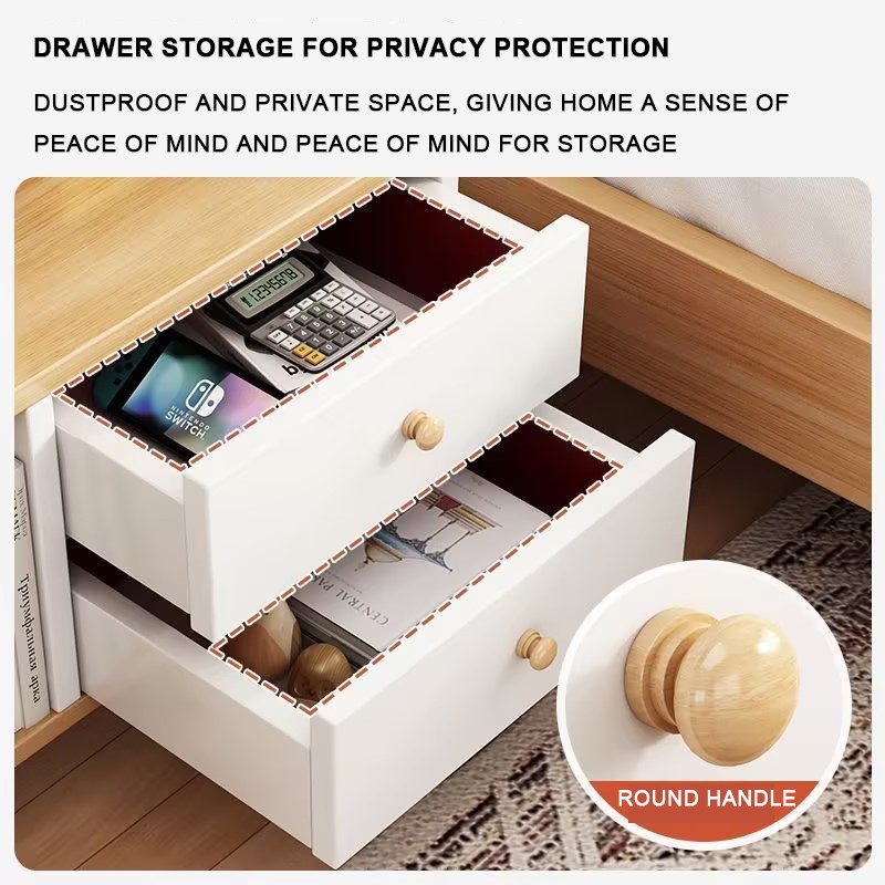 HOMEXL Bedside Cabinet minimalist bedroom cabinet storage cabinet（COD）