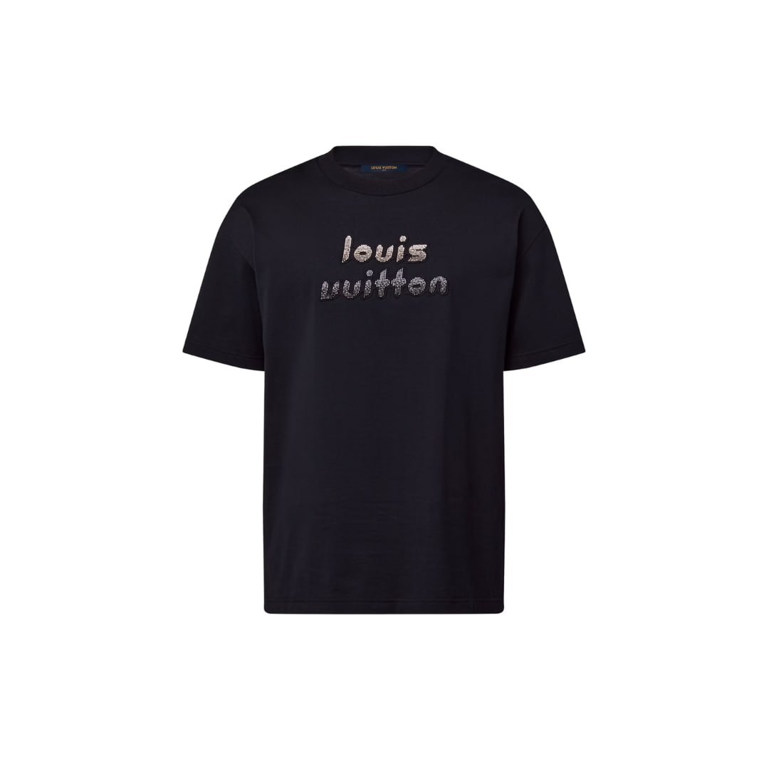 Bead-Embroidered Cotton T-Shirt