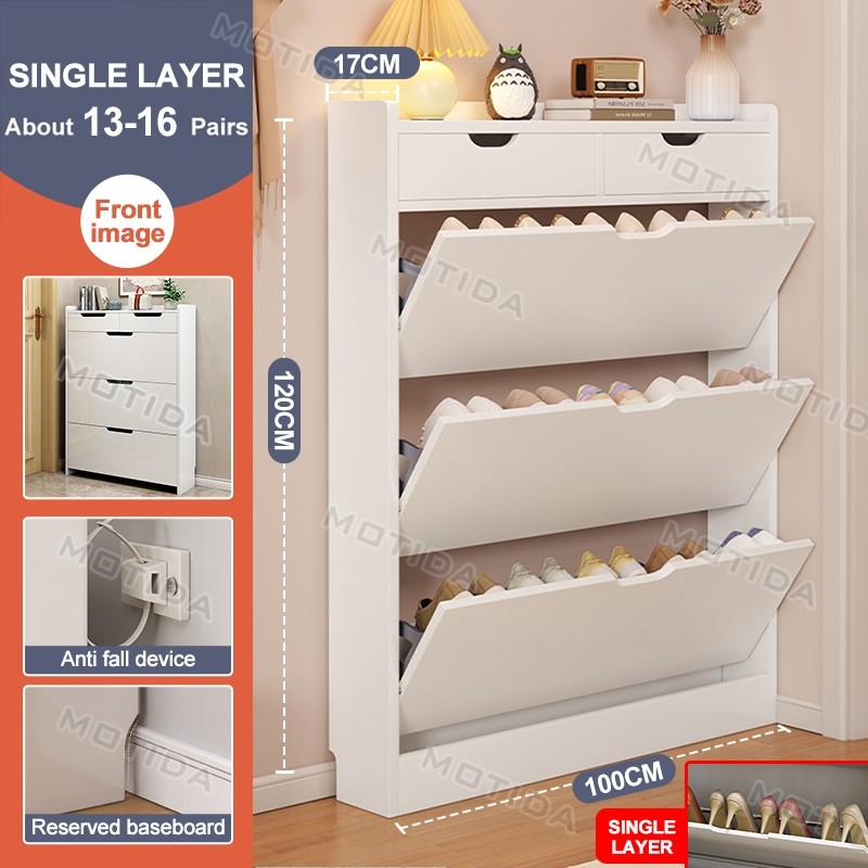 Shoe Cabinet Wooden Shoe Cabinet Flip Shoe Cabinet Storage Shoe Rack Tipping Bucket Home Door