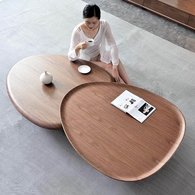 Nordic style light luxury coffee table table living room home simple modern furniture creative personality round coffee table TV cabinet combination