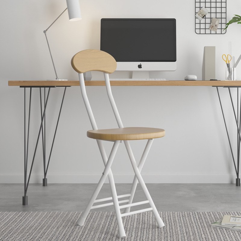 Household folding chair simple portable leisure folding stool stall rental dormitory dining chair stall back chair