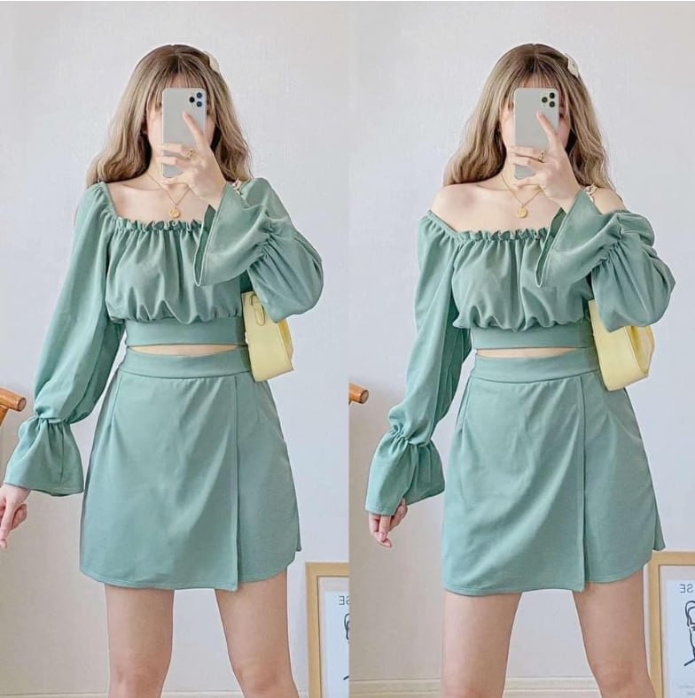 Cassandra ClassyElegant Puff Terno Skort (Casual OutfitCoords)