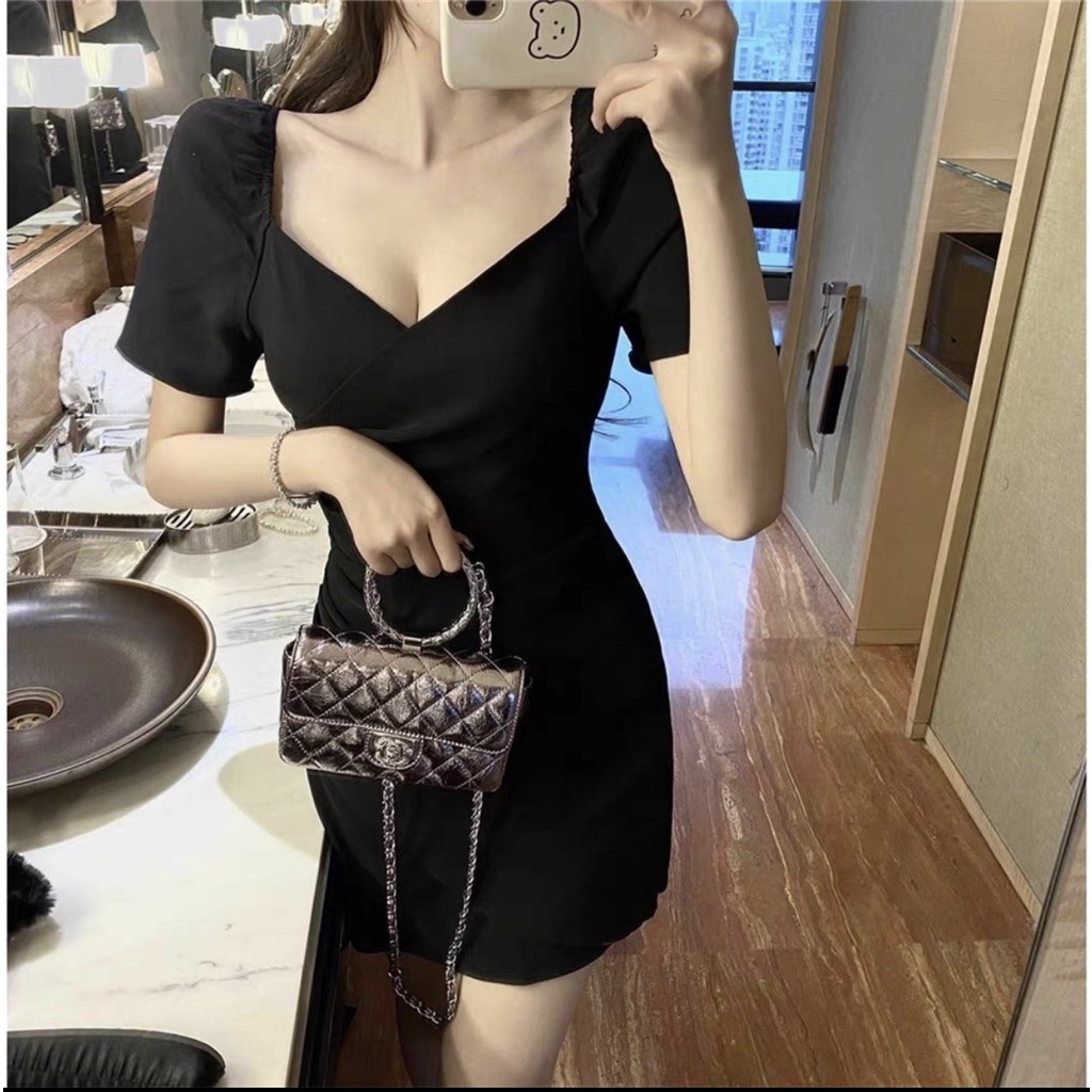 fitted summer black dress for women casual mini dress elegant mint green dress korean formal dresses
