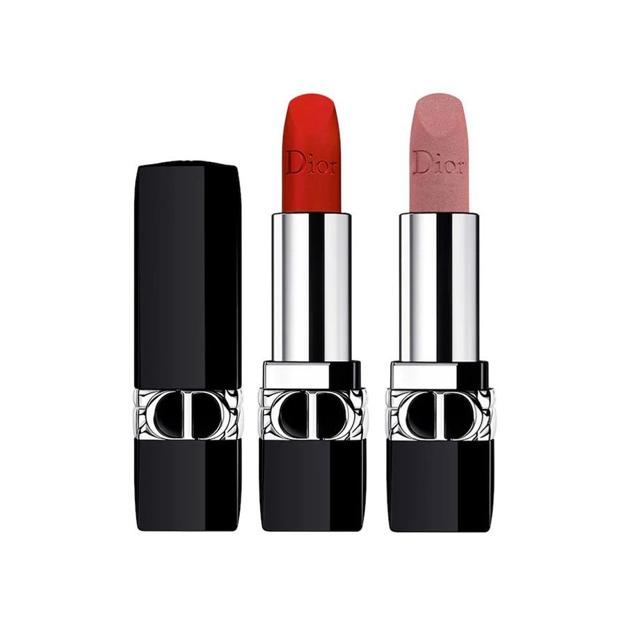 Dior Rouge Lipstick Set 999 & 100 Mini 1.5g