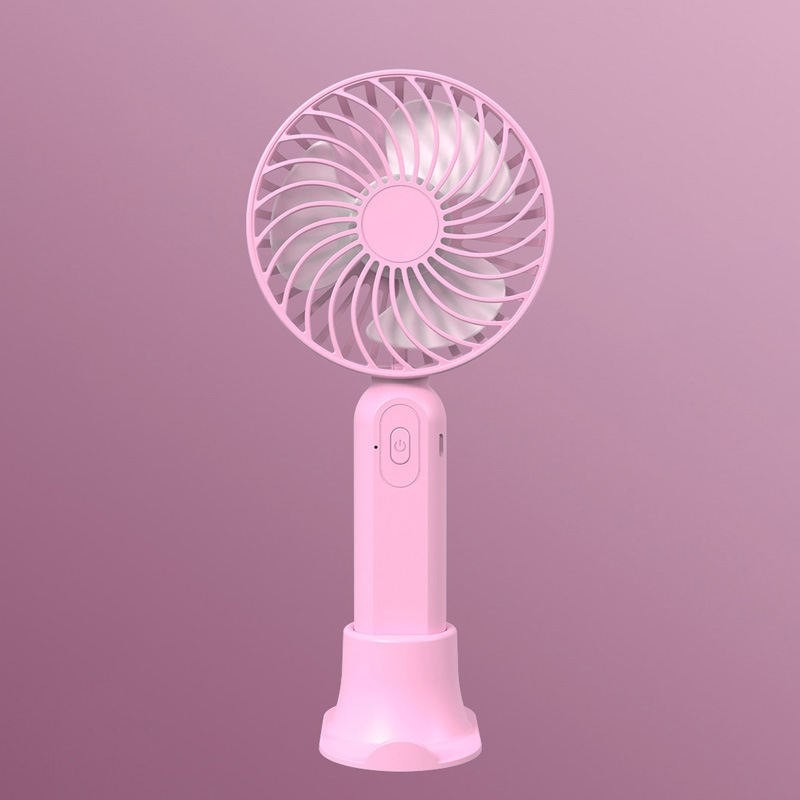 [With bracket function] Heart-warming choice  Yingde 2023 new hand-held USB small fan Mini convenient desktop desktop rechargeable fan base detachable