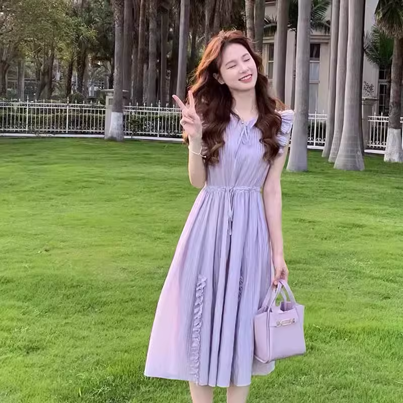 Skirt summer 2023 new temperament Korean women's high-end fashion popular this year beautiful Internet celebrity dress