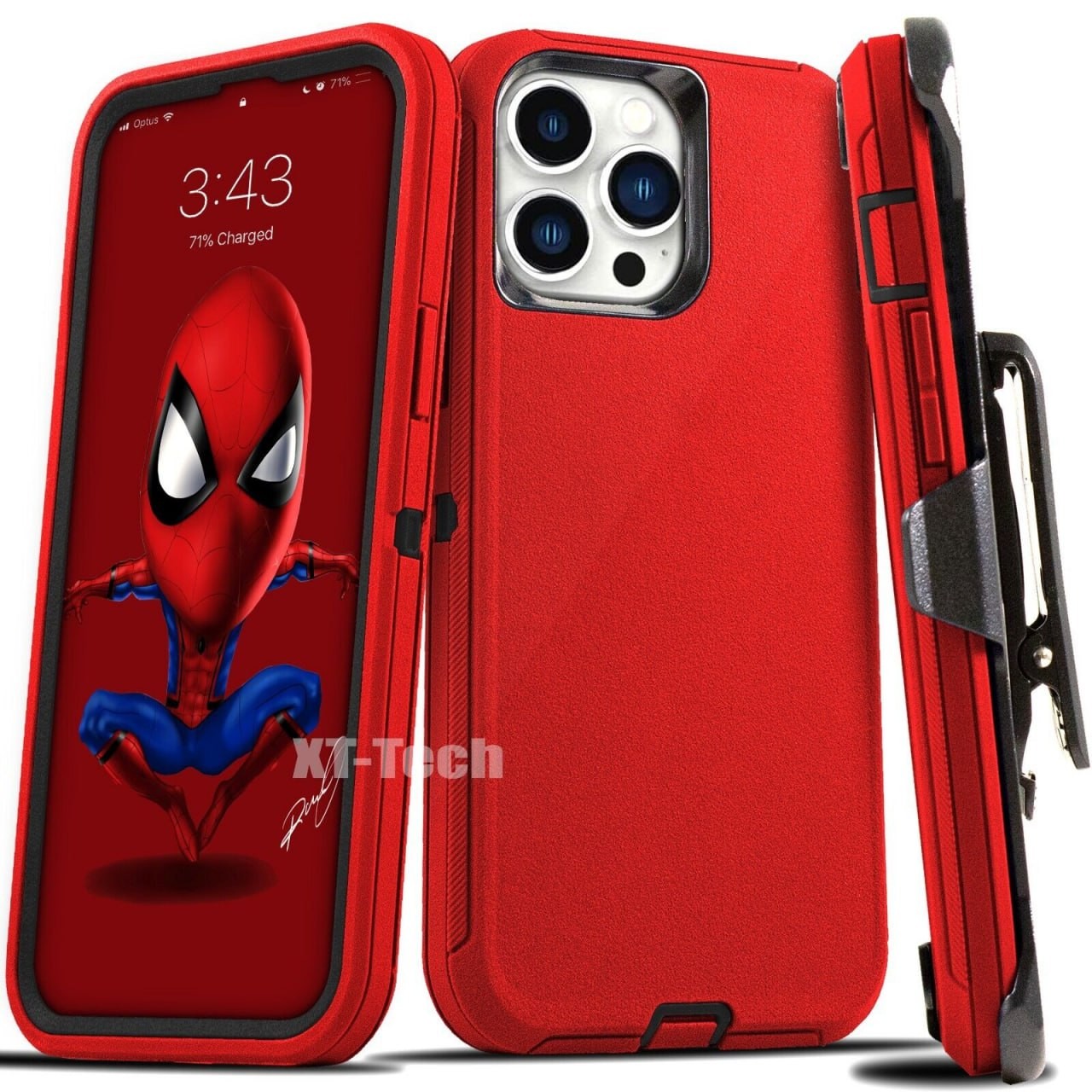 For iPhone 14 13 12 Mini Plus 11 Pro Max Shockproof Heavy Duty Case + Belt Clip