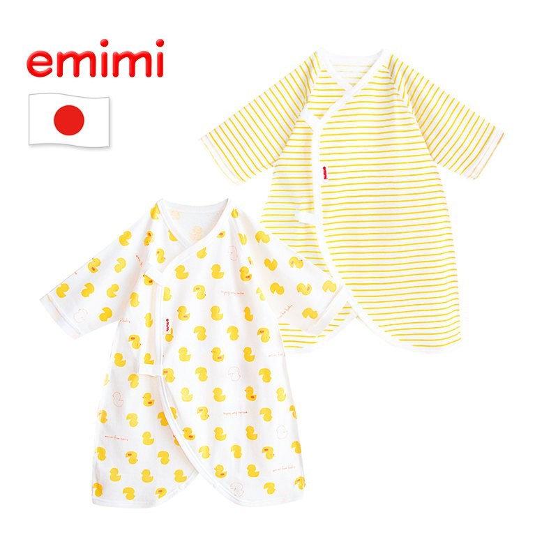 【Made in Japan】Emimi baby clothes cotton jumpsuit set of 2 0-3 months 3-6 months