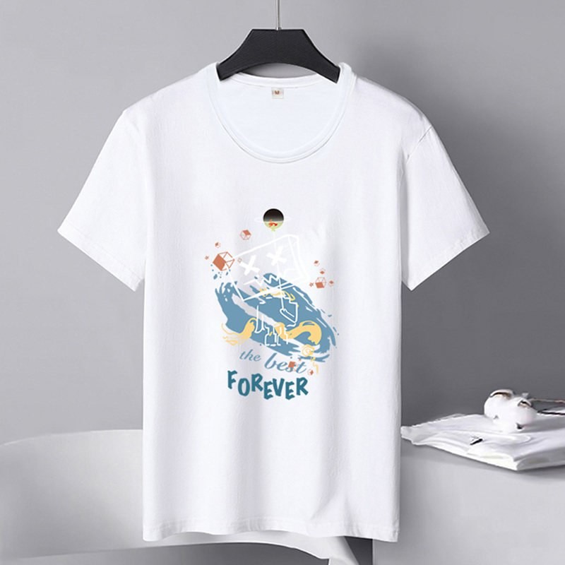 FOREVER 21 new summer fashion creative print men's T-shirt