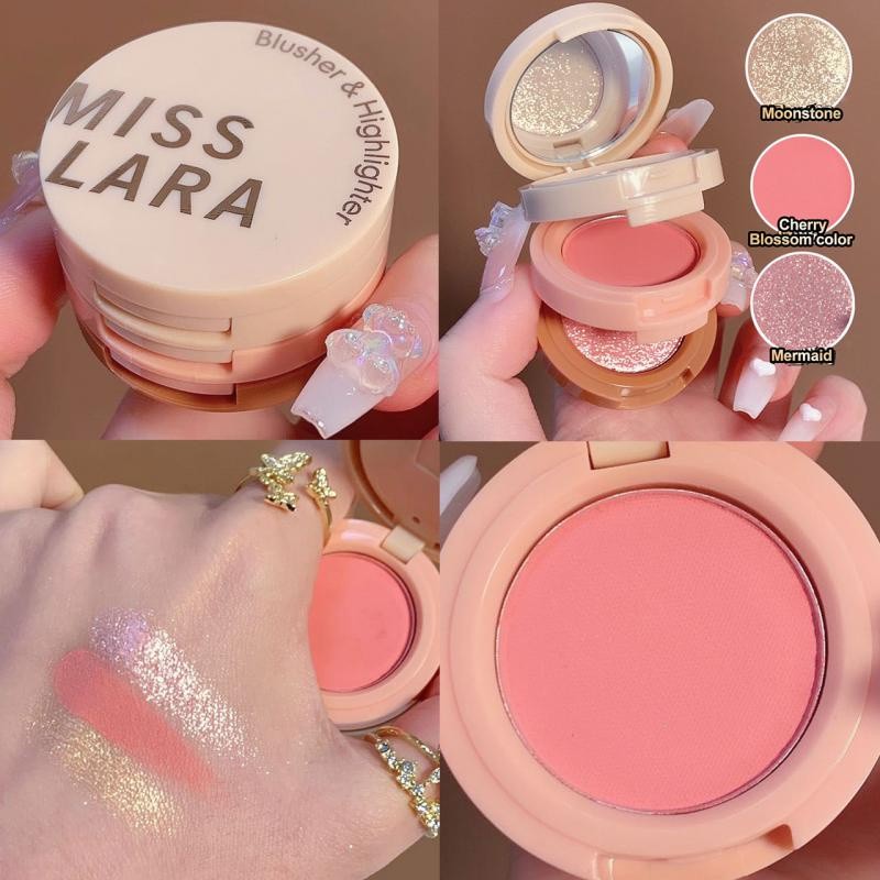 3 In 1 Matte Highlighter Blush Palette Pearly Blush Shiny Eyeshadow Multifunctional Face Makeup Palette Female Cosmetics JP4
