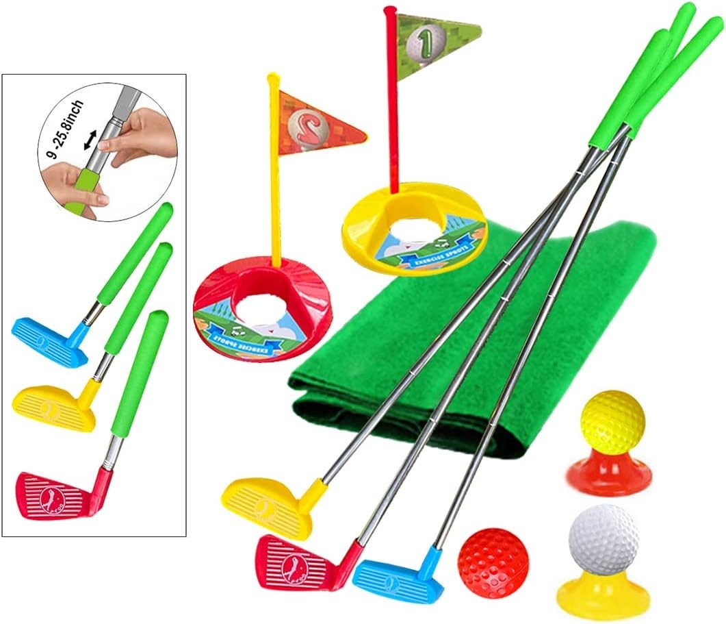 Baoswi Kids Golf Set, Mini Golf Set for Children, Golf Ball Game Play Set for Toddlers, Sport Toys Outdoor Toys Birthday Gifts for Boys Girls 3 4 5 6 Ages Year Old