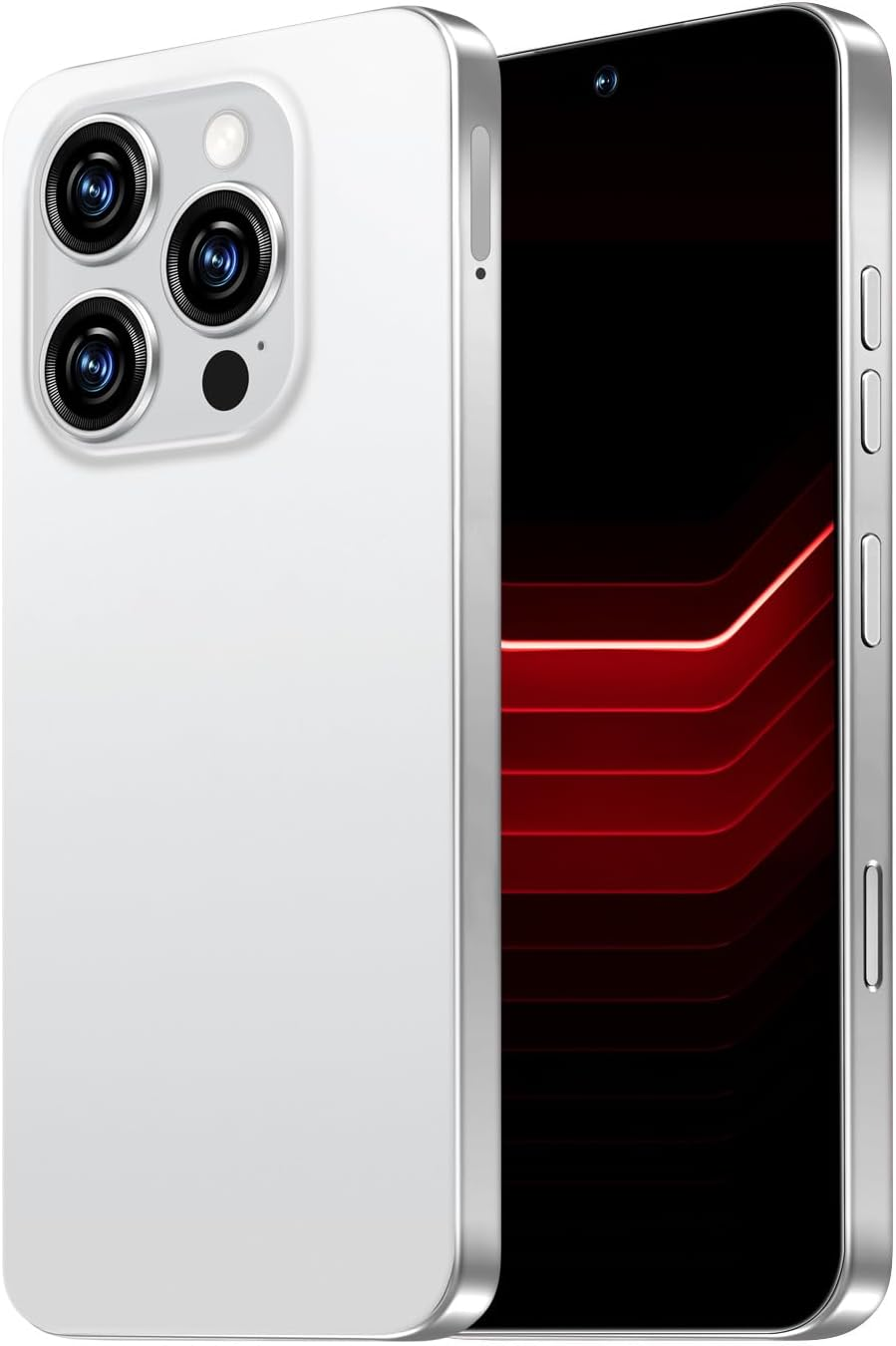 I16 PROMAX 5G Cell Phone,Smartphone Unlocked Cell Phone 8GB+256GB/6.99" Display/68MP+108MP Camera/7000 mAh Battery Super Endurance, Dual SIM Card/Face Unlock/GPS (White)