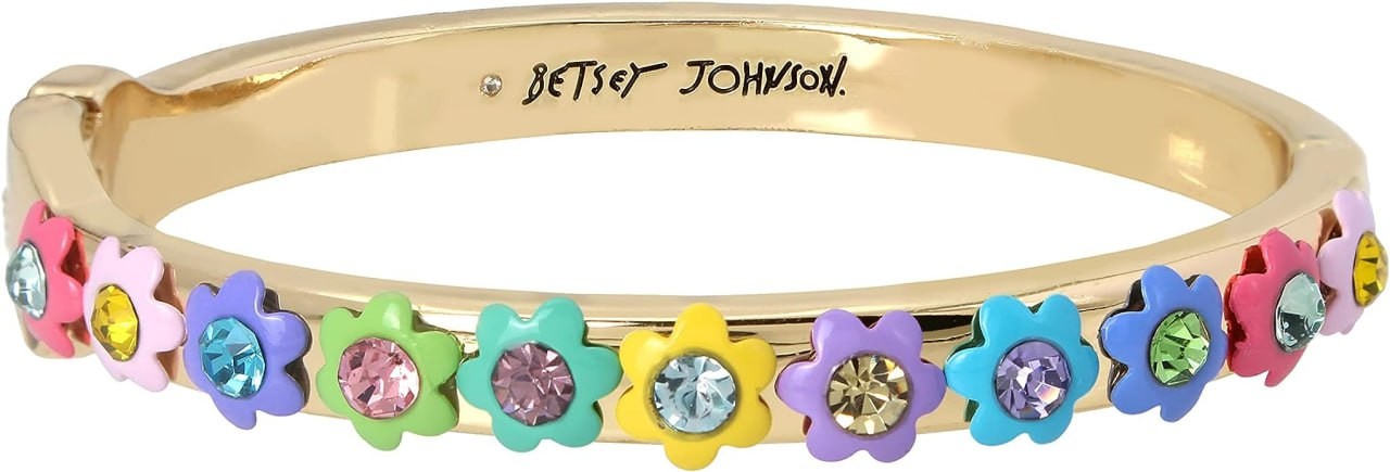 Betsey Johnson Flower Bangle Bracelet