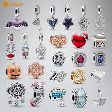 Volayer 925 Sterling Silver Beads Snowflake Vampire Winged Pumpkin Christmas Charms fit Original Pandora Bracelets or Necklaces