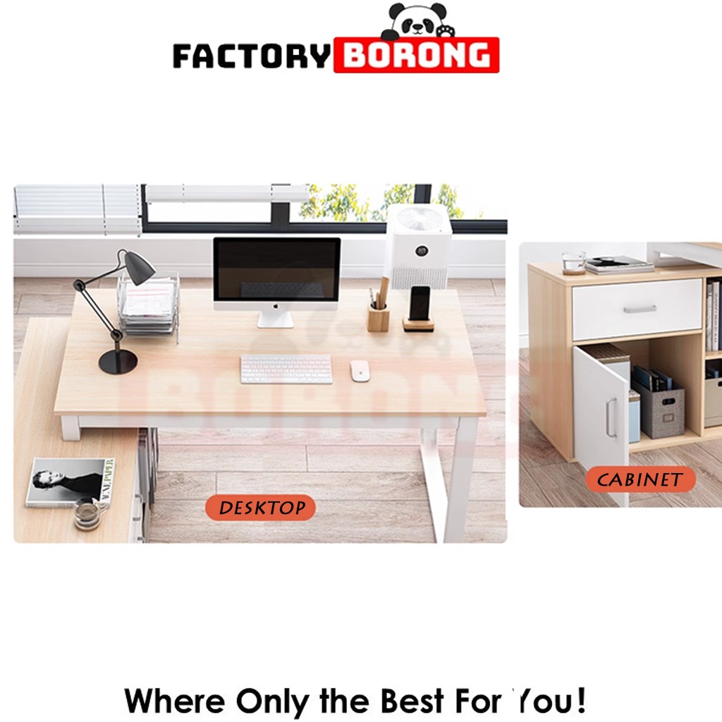Computer Table with Book Shelf Study Desk Writing Desk Home Office Table With Drawer