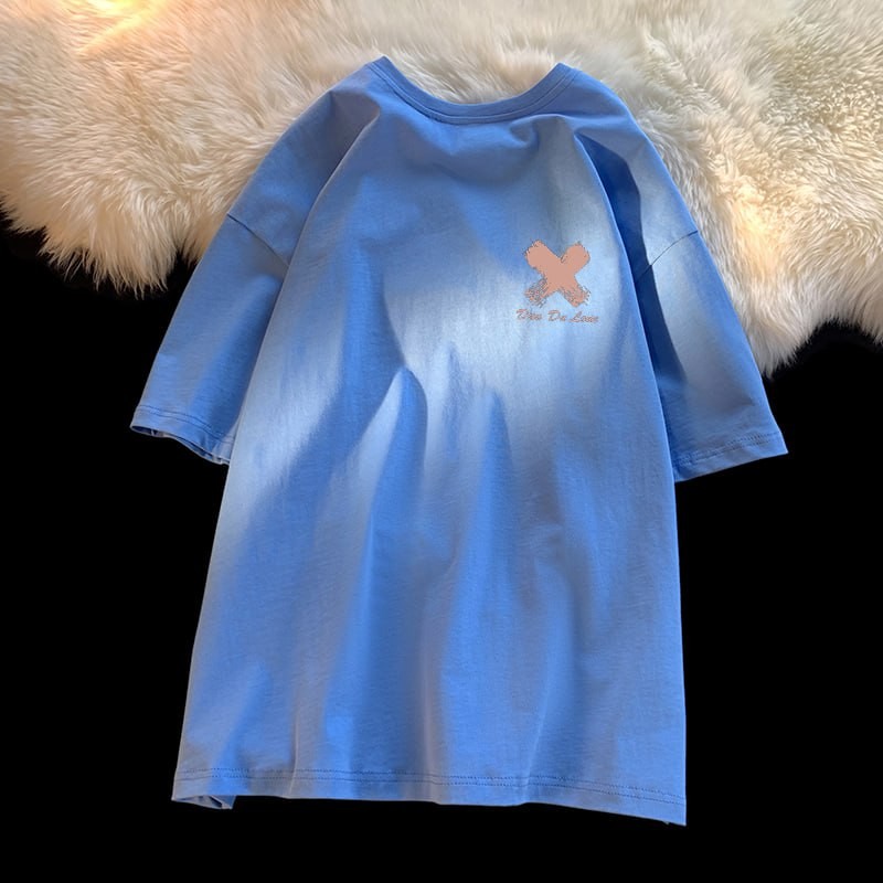 FISH BASKET short-sleeved t-shirt men's summer trendy brand loose niche top clothes all-match new Hong Kong style oversize half-sleeved